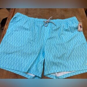 George NEW Blue Seahorse Patterned Men's Compression Liner Swim Shorts Sz 3XL